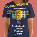 Customizable "Big Three" Astrology Tee - Women's V-neck - "Seeking Synastry" w/ Personalized Astrology Signs