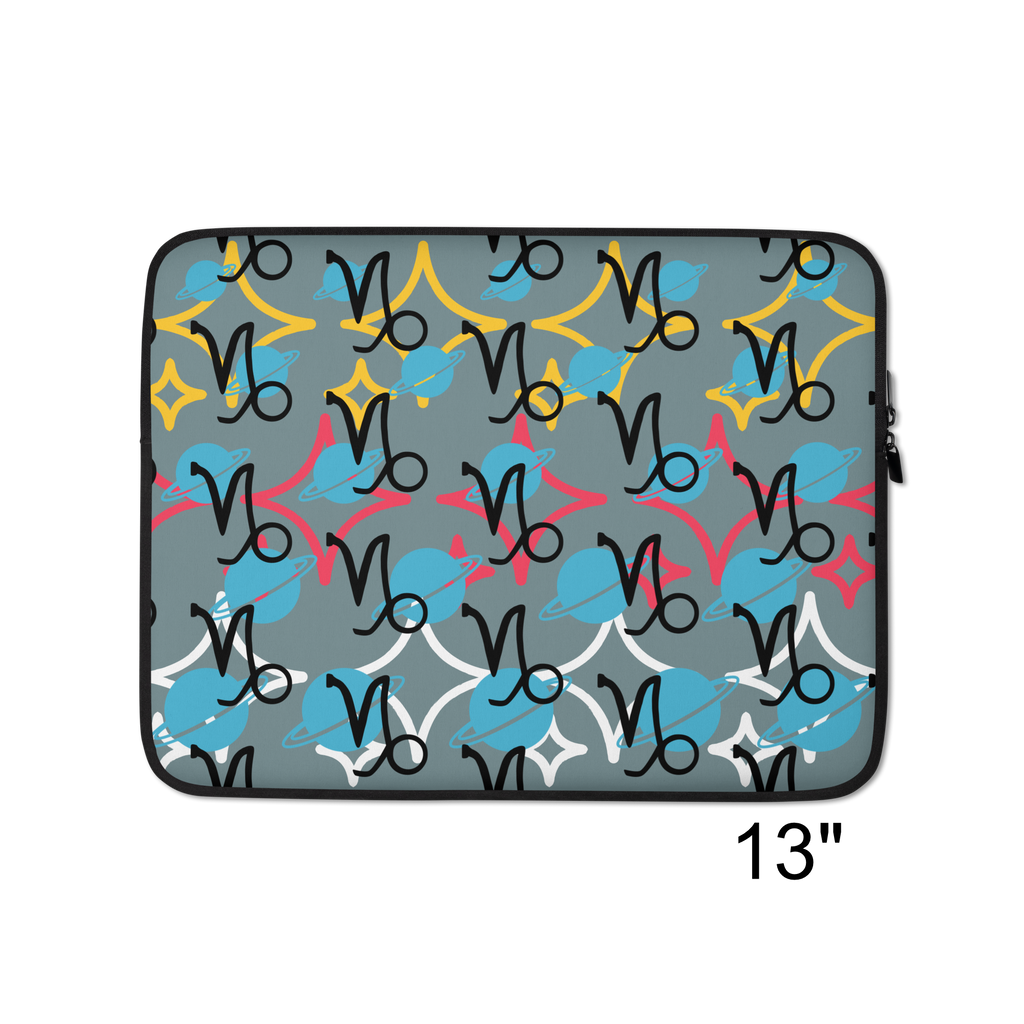 Capricorn Zodiac Laptop Sleeve - 13" & 15" Protective Case - Astrology Gift