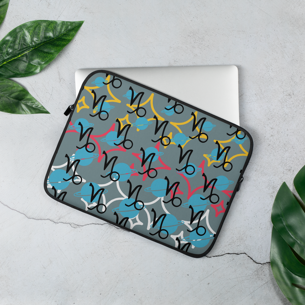 Capricorn Zodiac Laptop Sleeve - 13" & 15" Protective Case - Astrology Gift