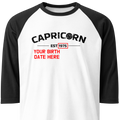 Capricorn Customizable Tee - Established + Add Your Birth Year - Saturn Capricorn Design