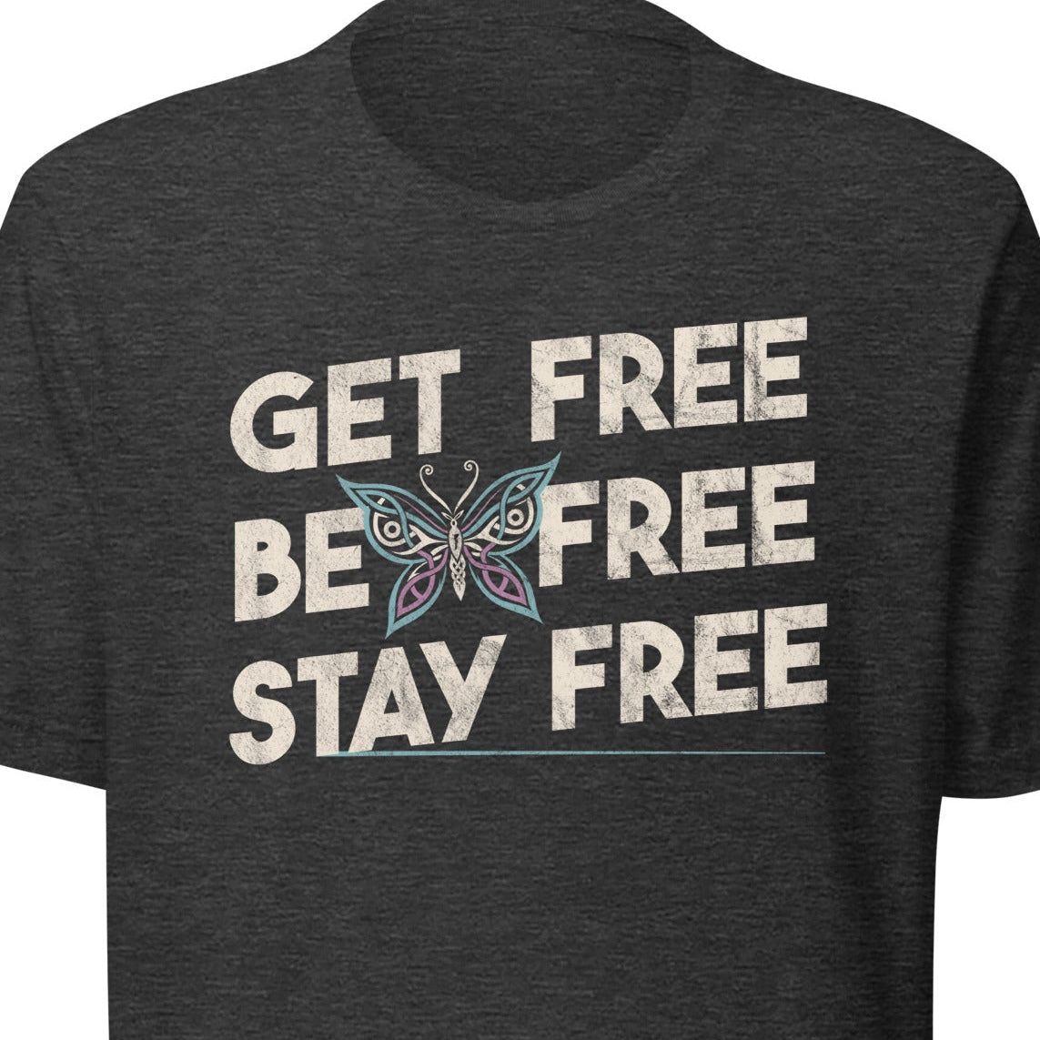 Navy blue t-shirt with white text and paw print on a white background